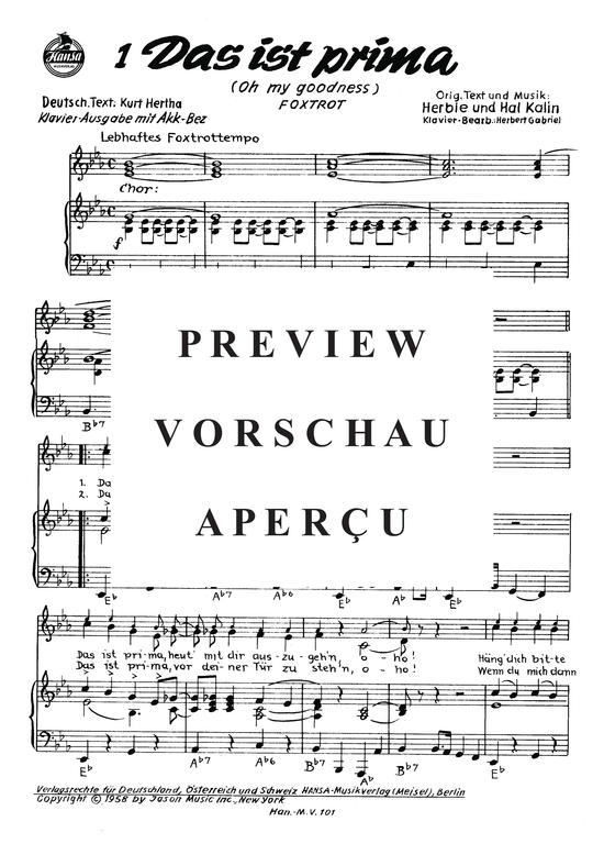 Produktgalerie: Seite 4 von 4 Das ist prima (Oh! My Goodness), James Brothers, 	Die, Klavier und Gesang