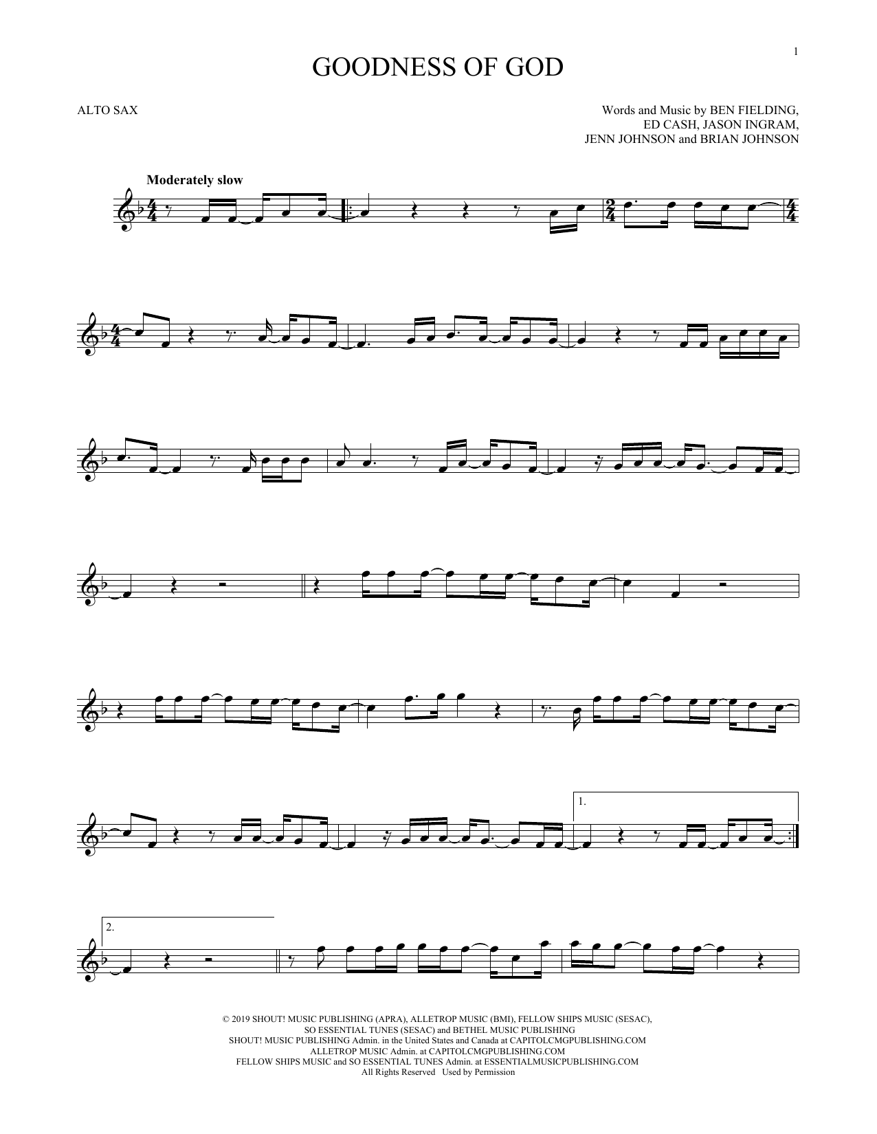 Produktbild zu:  Goodness Of God - Bethel Music and Jenn Johnson