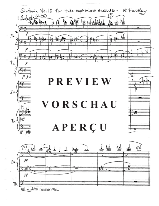 Produktgalerie: Seite 5 von 21 Sinfonia No. 10 , , (Tuba Ensemble EEEETTTT)