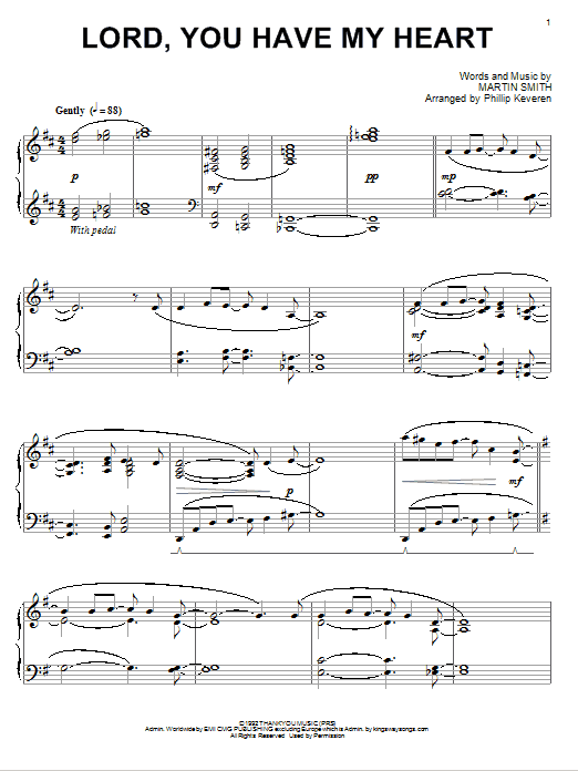 Product picture to: Lord, You Have My Heart [Jazz version] (arr. Phillip Keveren)
