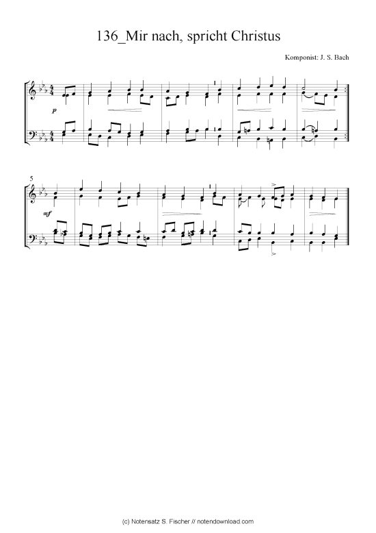Produktbild zu: Mir nach, spricht Christus J. S. Bach