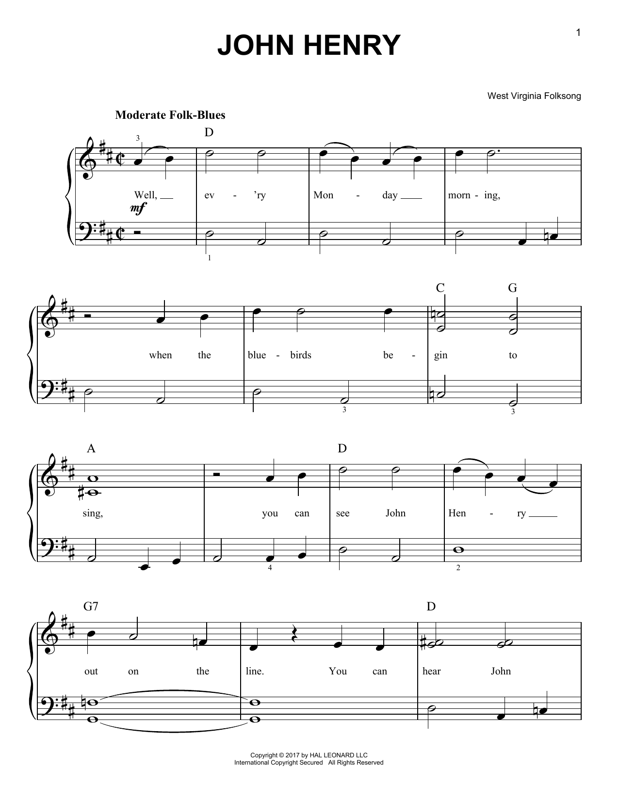 Product gallery: Page 1 of 1 John Henry, West Virginia Folksong