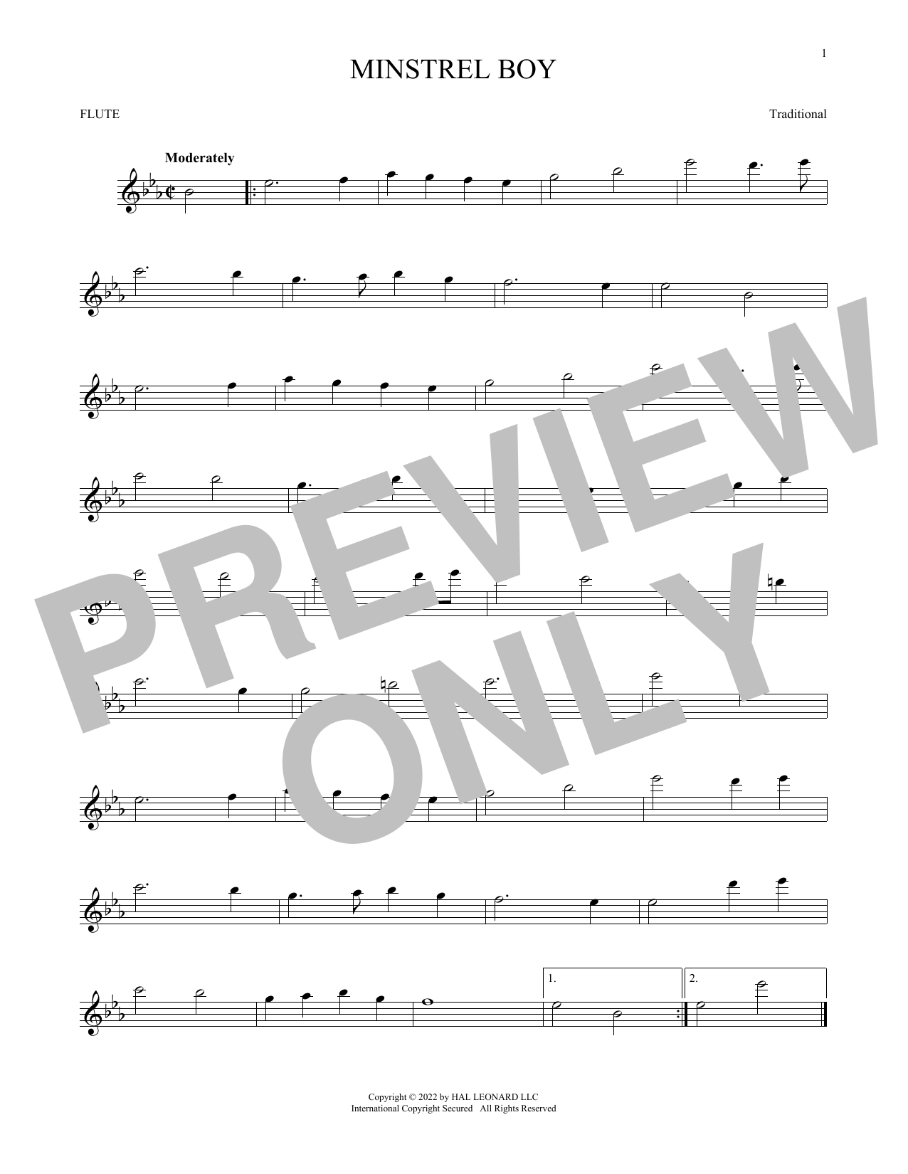 Product gallery: Page 1 of 1 Minstrel Boy, Traditional