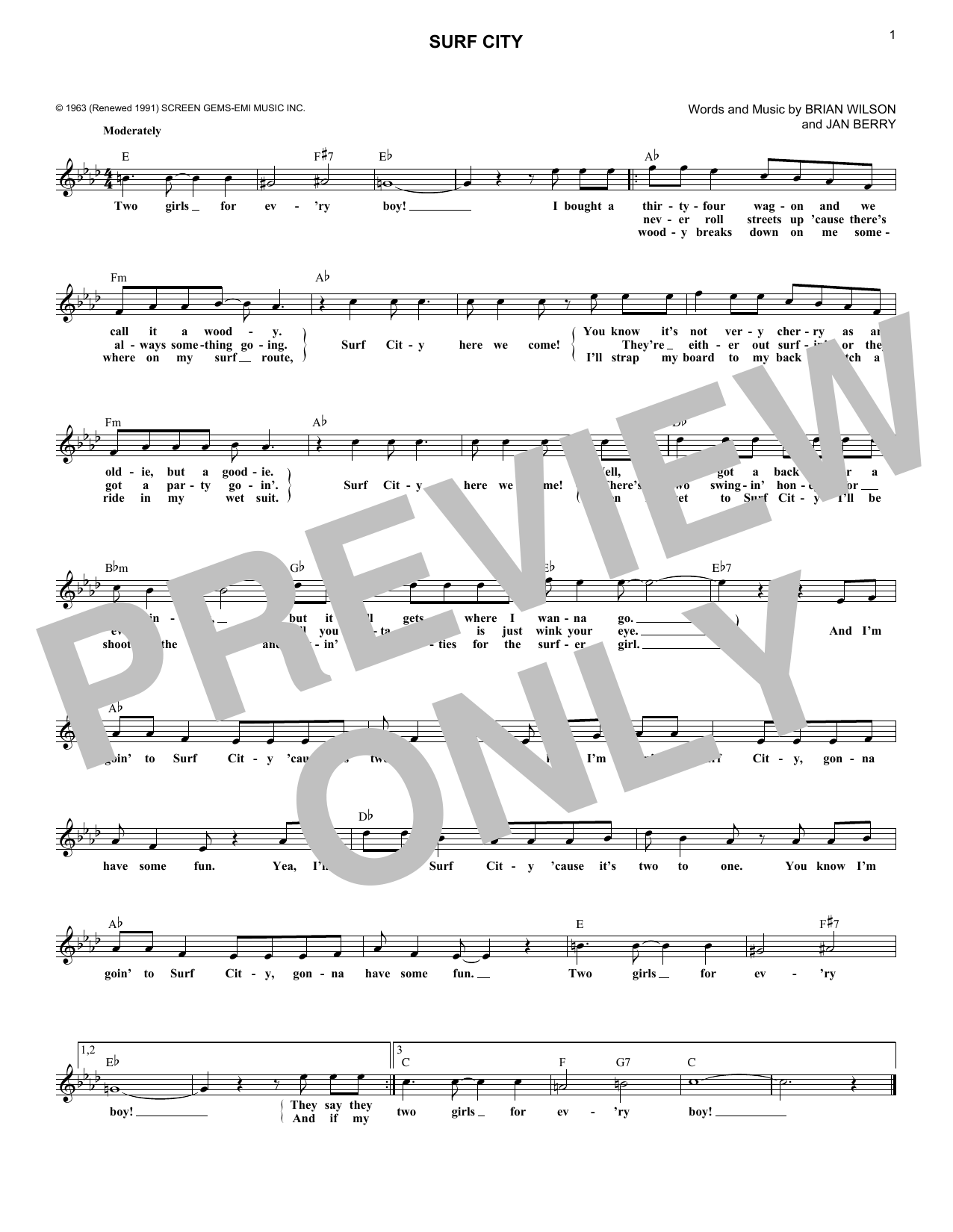 Produktgalerie: Seite 1 von 1 Surf City, Jan & Dean, Melodieinstrument