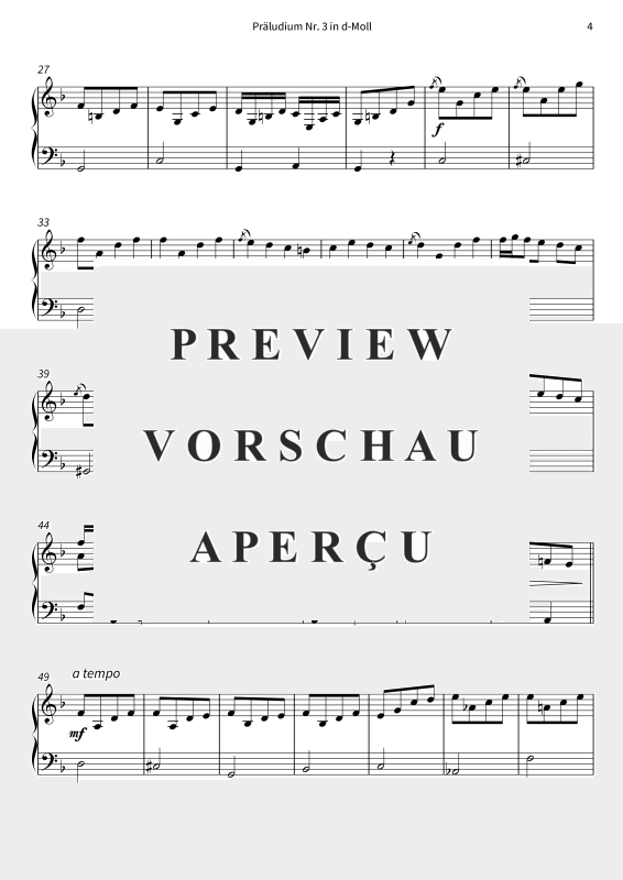 Produktgalerie: Seite 6 von 7 Präludium Nr. 3 in d-Moll, , Klavier Solo
