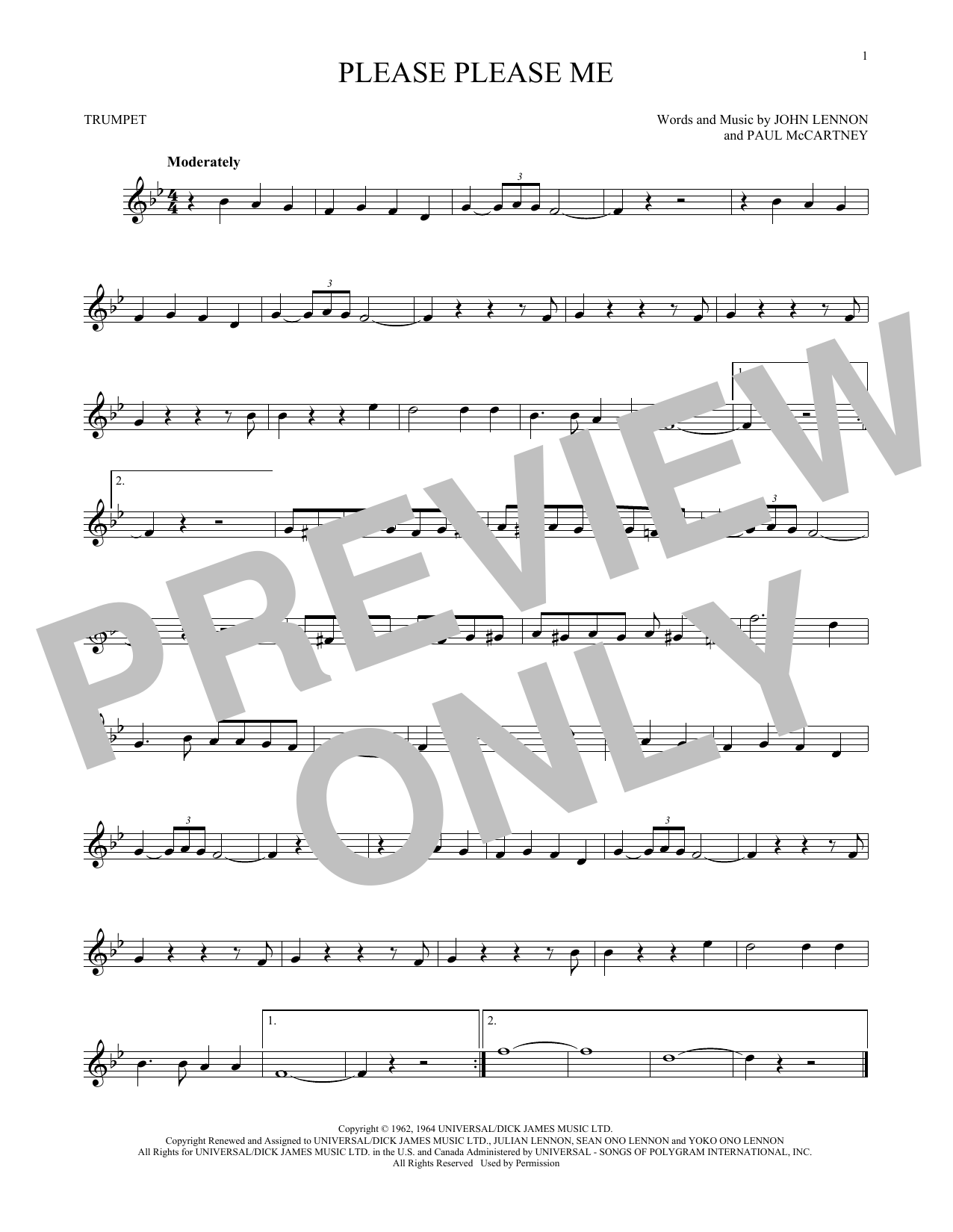 Produktgalerie: Seite 1 von 1 Please Please Me, The Beatles, Trompete