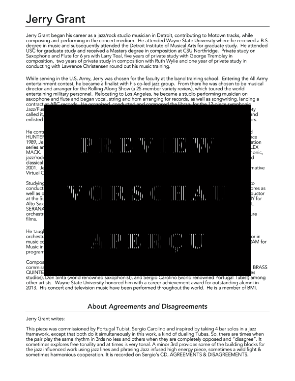 Product gallery: Page 4 of 11 Agreements and Disagreements, , (Tuba duet and drum set)