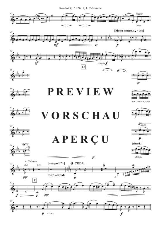 Produktgalerie: Seite 11 von 21 Rondo Opus 51 Nr. 1 , , (Quintett flexible Besetzung)