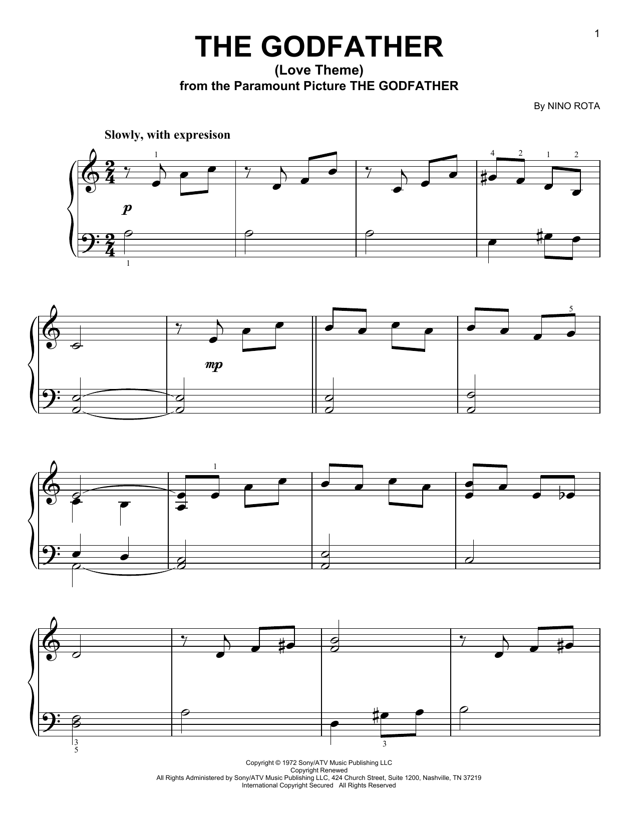 Produktbild zu: The Godfather (Love Theme)