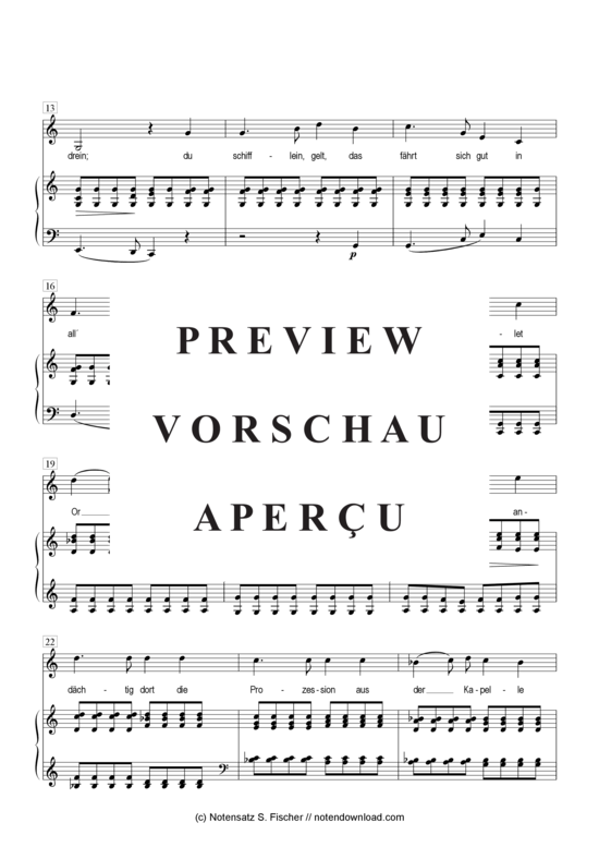 Product gallery: Page 3 of 6 Sonntags am Rhein  , , Piano and Voice