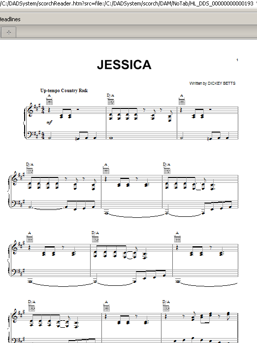 Product gallery: Page 1 of 1 Jessica, Allman Brothers Band