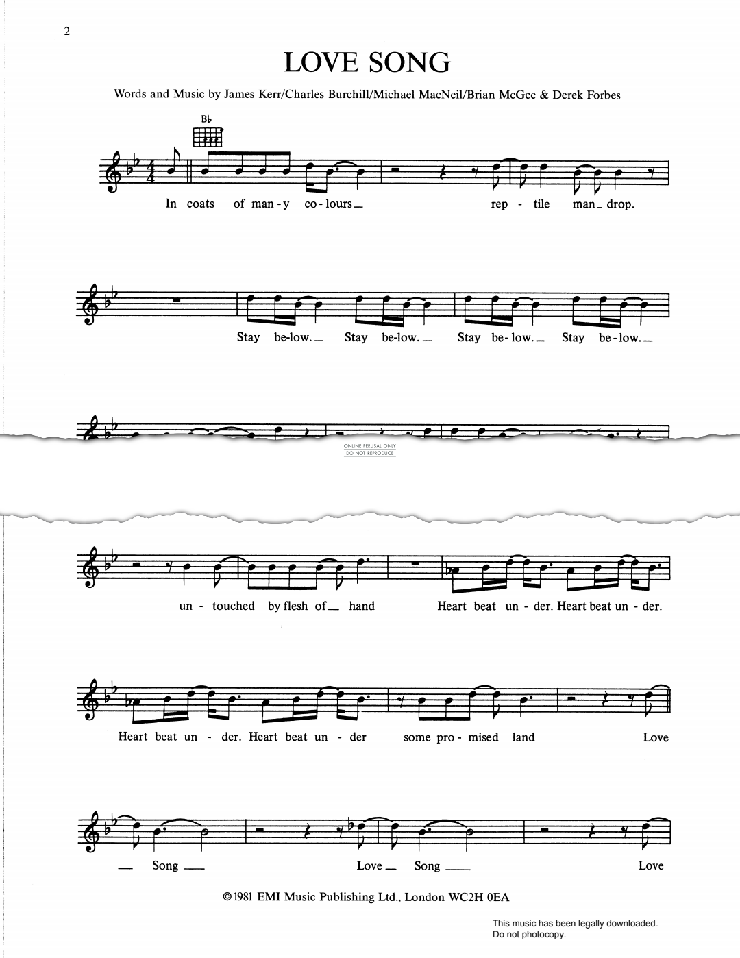 Produktbild zu: Love Song