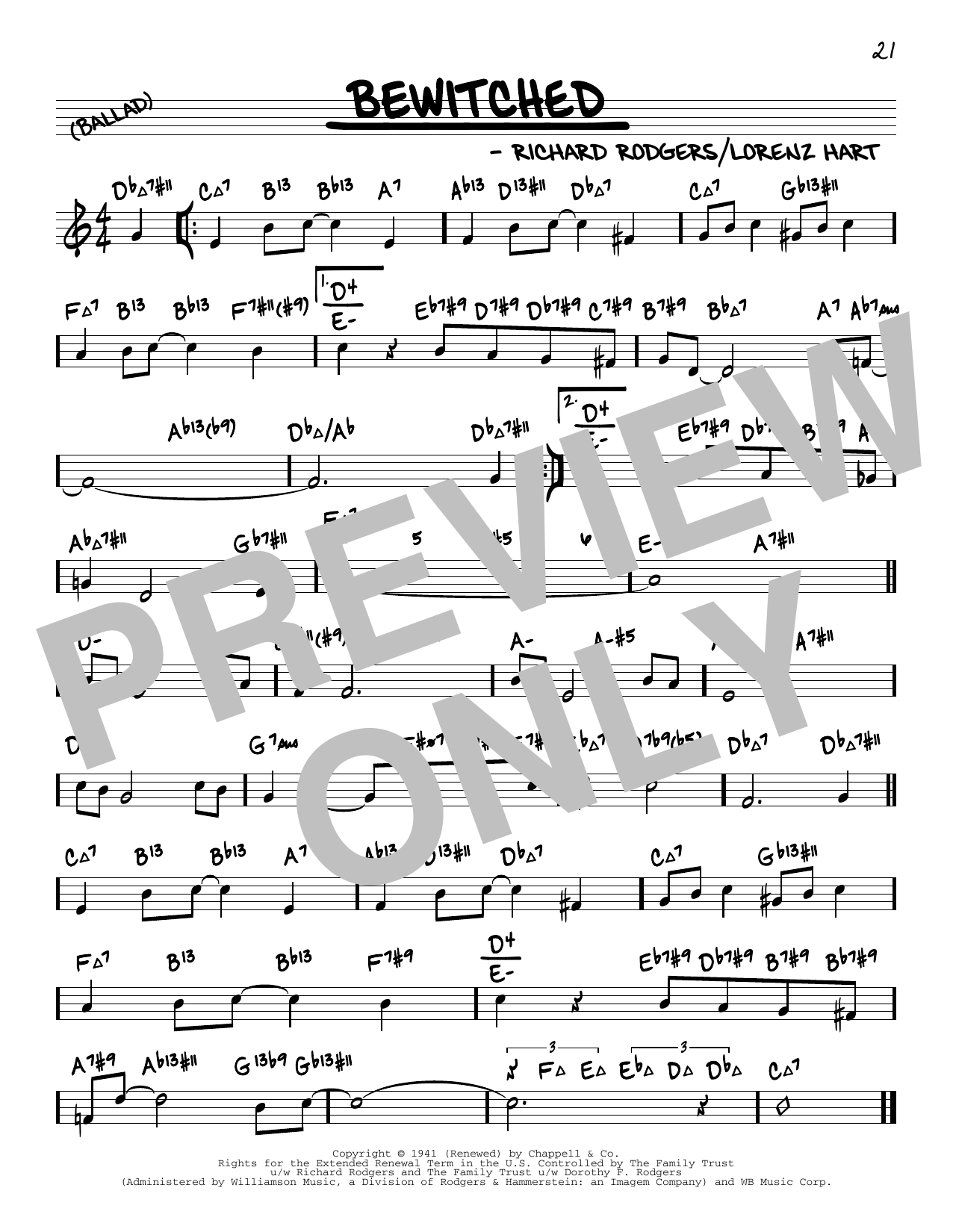 Product gallery: Page 1 of 1 Bewitched (arr. David Hazeltine), Rodgers & Hart