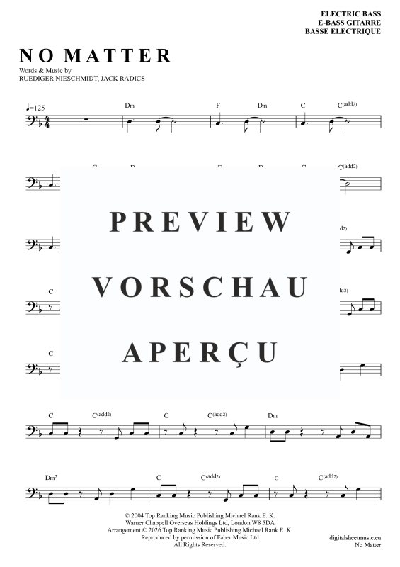 Produktgalerie: Seite 2 von 4 No Matter, Radics, Jack, E-Bass