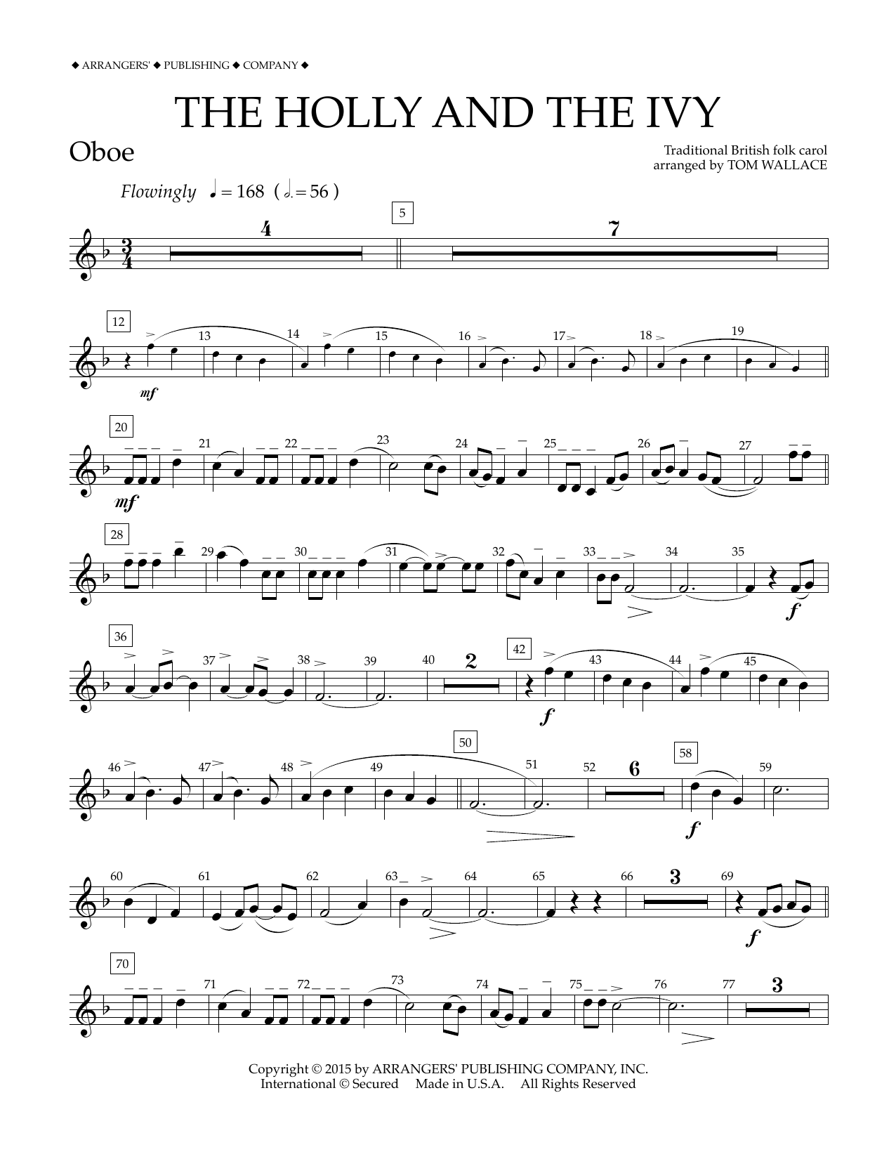 Product gallery: Page 1 of 1 The Holly and the Ivy - Oboe, Tom Wallace