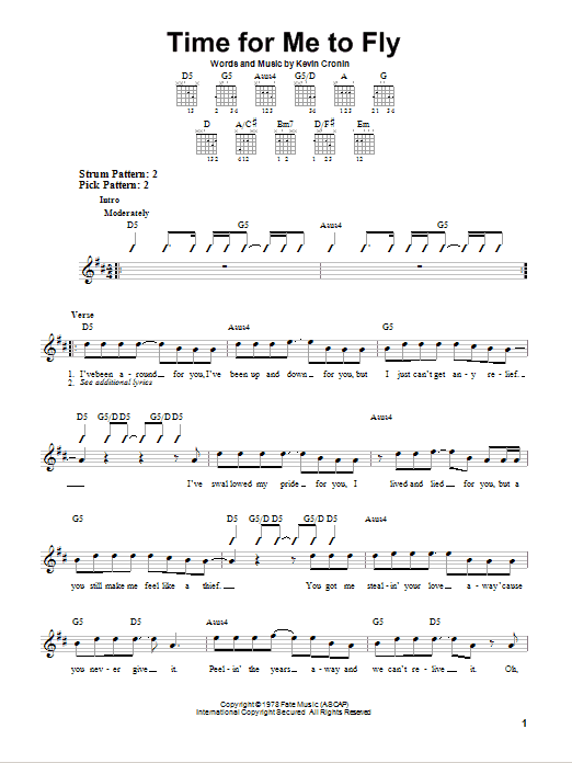 Product picture to: Time For Me To Fly - REO Speedwagon