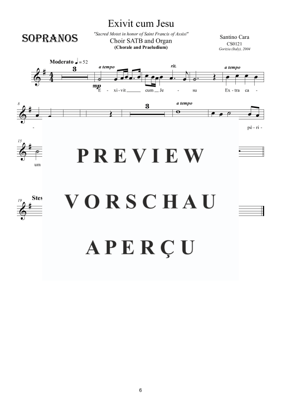 Produktgalerie: Seite 7 von 10 Exivit cum Jesu - St. Francis of Assisi, , Gemischter Chor und Orgel