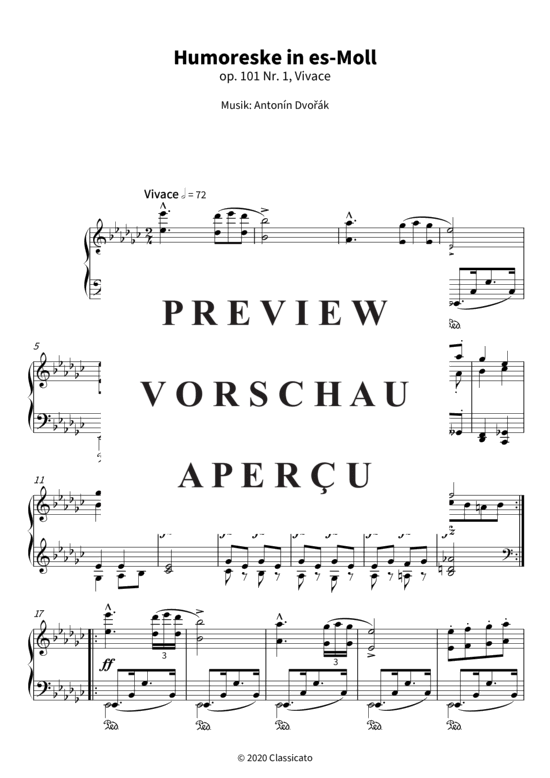 Product gallery: Page 4 of 7 Humoreske in es-Moll - op. 101 Nr. 1, Vivace , , Piano Solo