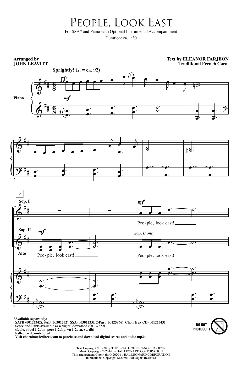 Produktgalerie: Seite 1 von 1 People, Look East (arr. John Leavitt), Traditional French Carol, Chor