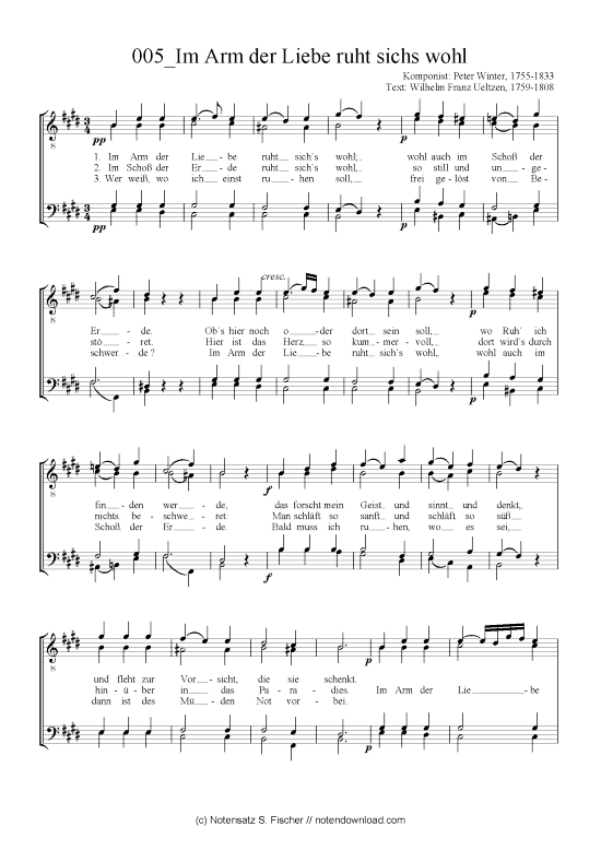 Produktbild zu: Im Arm der Liebe ruht sichswohl Peter Winter, 1755-1833 / Wilhelm Franz Ueltzen, 1759-1808