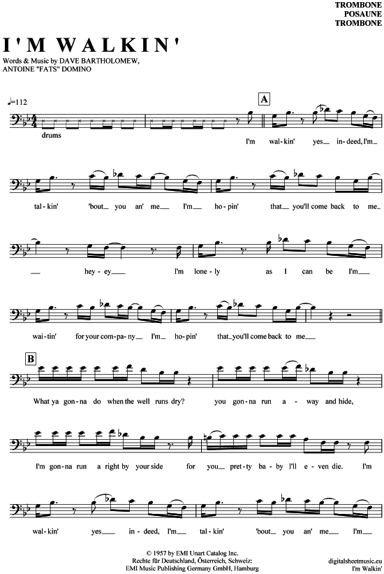 Product gallery: Page 1 of 4 I´m walkin , Domino, Fats, (Posaune / Bariton)