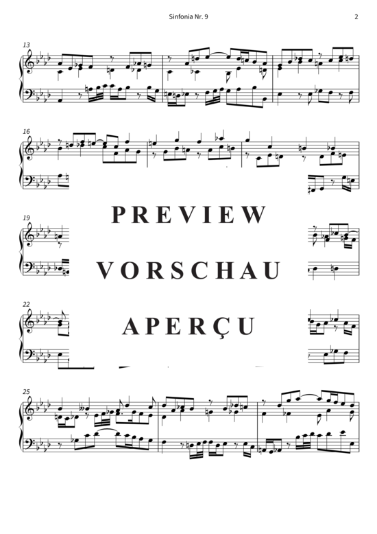 Produktgalerie: Seite 5 von 6 Sinfonia Nr. 9 - BWV 795 , , Klavier Solo