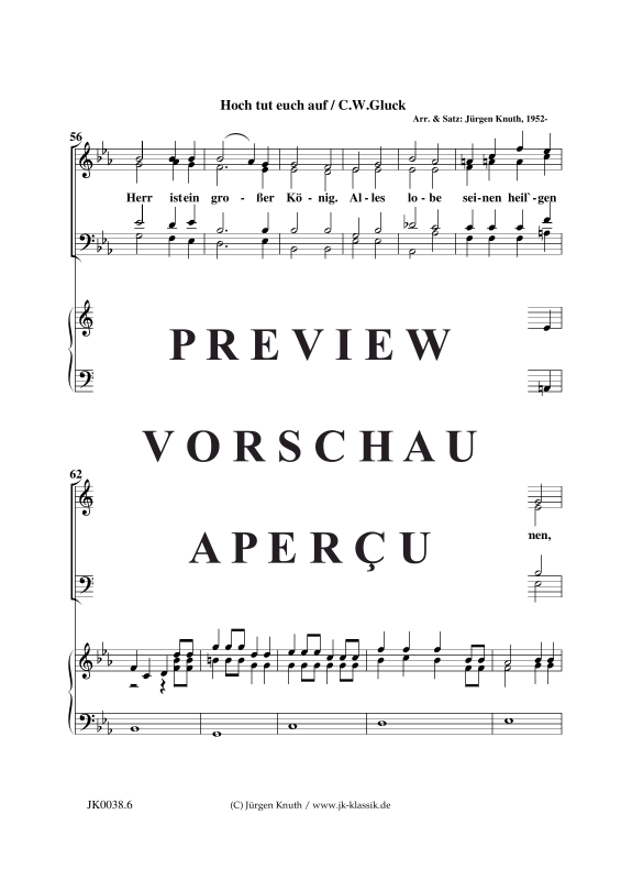 Product gallery: Page 7 of 11 Hoch tut euch auf , , (mixed choir + organ/piano)