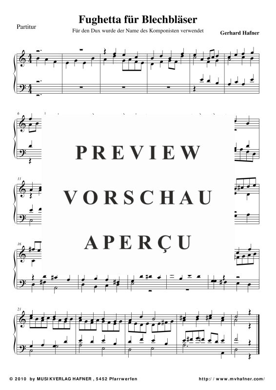Produktgalerie: Seite 1 von 11 Fughetta für Blechbläser, , (Blechbläser Quartett)