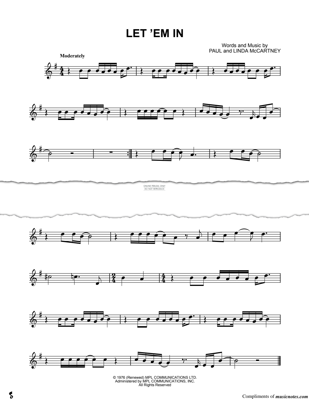 Produktgalerie: Seite 1 von 1 Let 'Em In, Wings, Violine