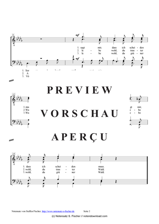 Product gallery: Page 3 of 3 Abschied vom Walde  , , (male choir)