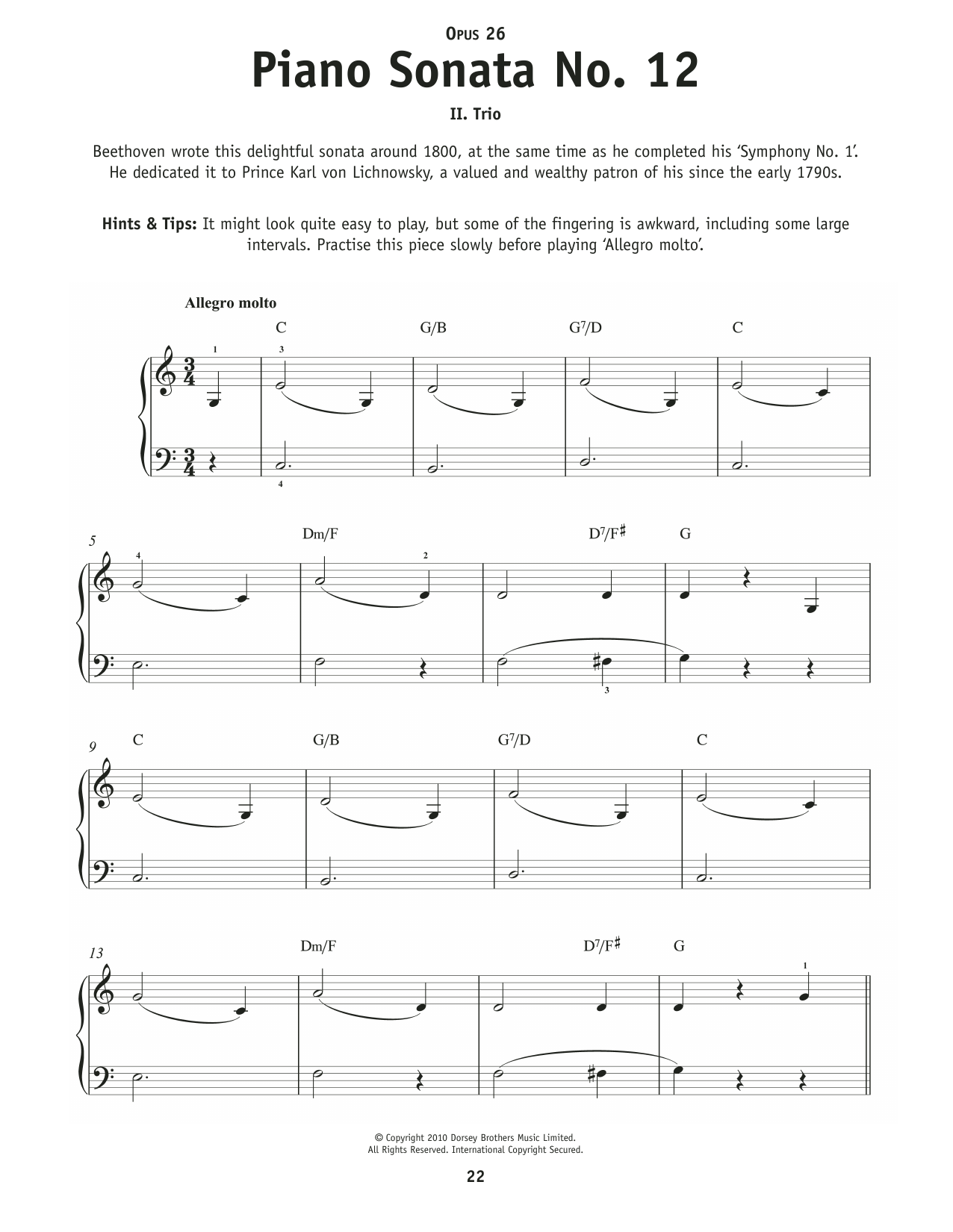Product picture to: Piano Sonata No. 12, 2nd mvt.