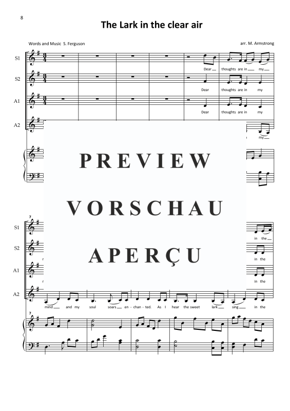 Produktgalerie: Seite 11 von 11 Four Irish Songs, , Frauenchor SSAA und Klavier