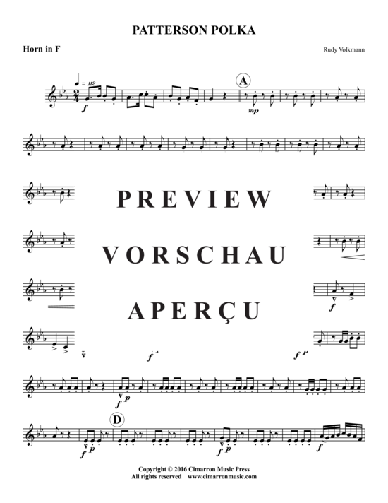Produktgalerie: Seite 13 von 18 Patterson Polka , , (Blechbläserquintett)