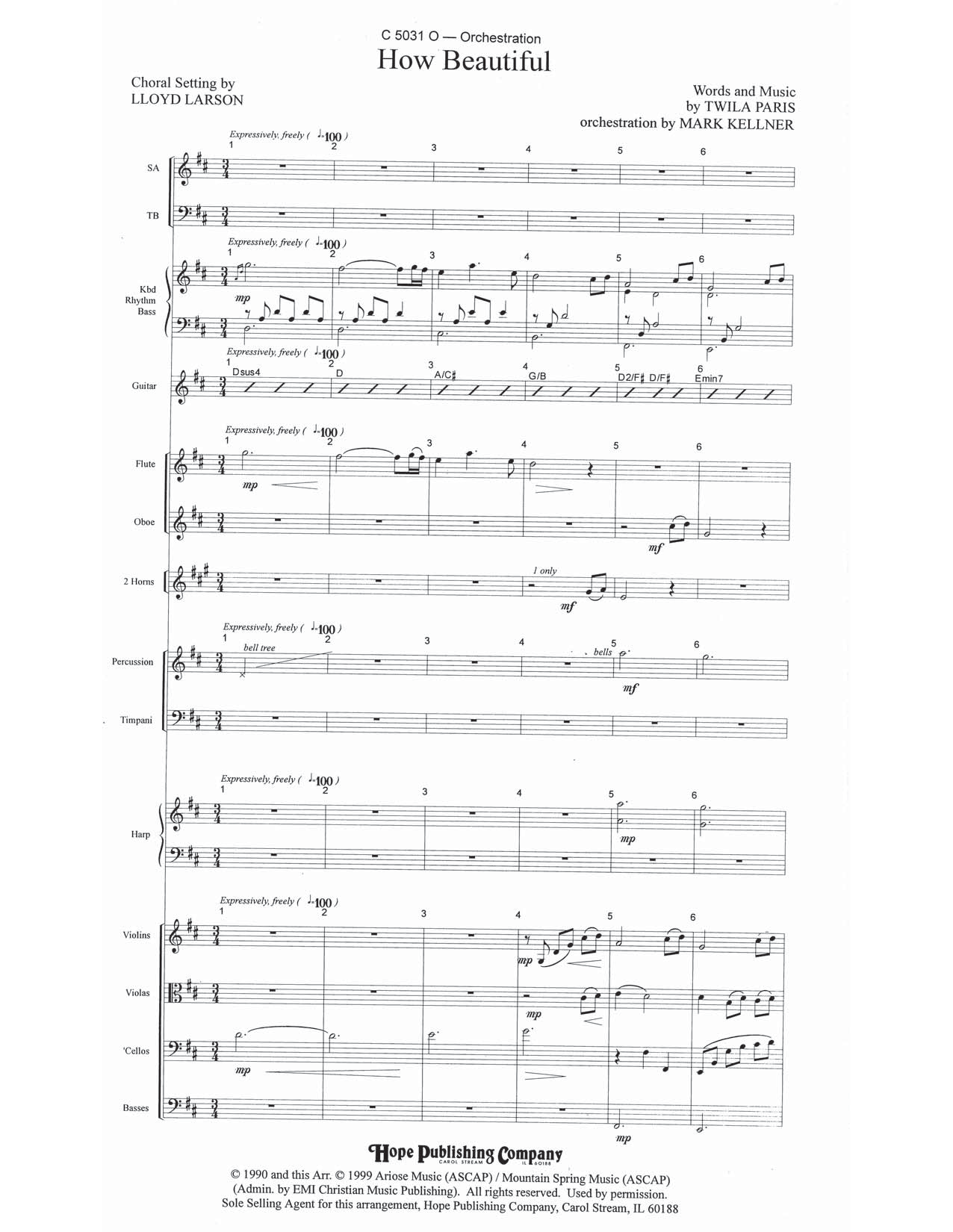 Product picture to: How Beautiful - Full Score