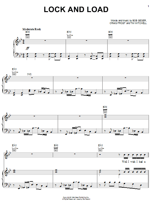 Produktgalerie: Seite 1 von 1 Lock And Load, Bob Seger, Gesang, Gitarre, Klavier