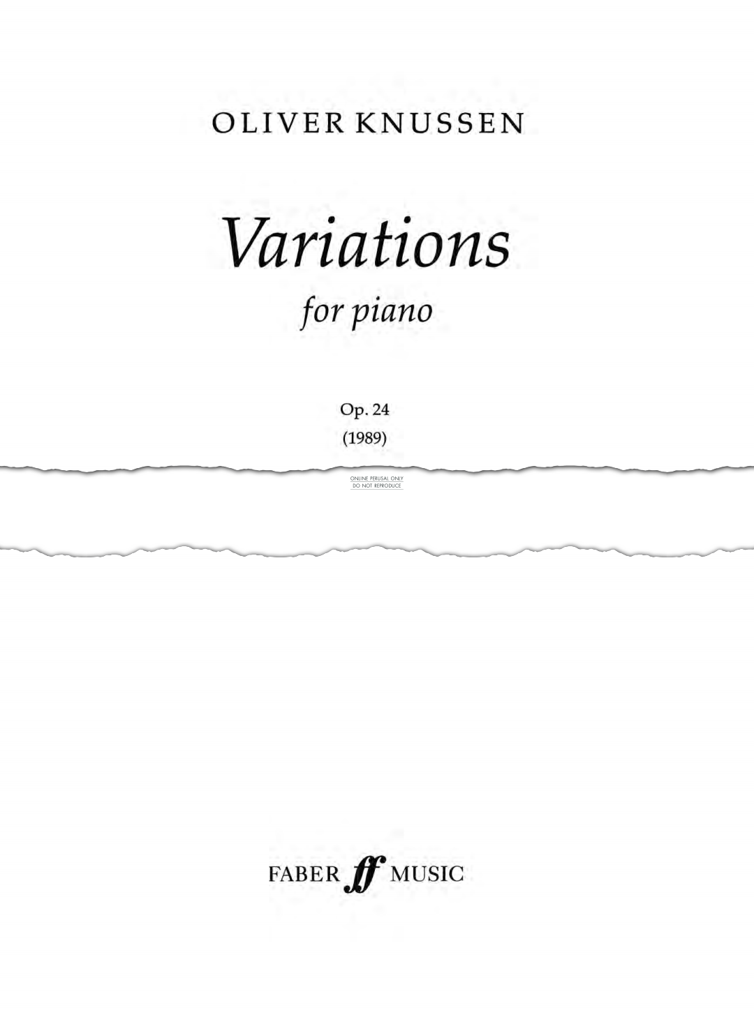 Produktgalerie: Seite 1 von 1 Variations Op.24, Oliver Knussen, Klavier