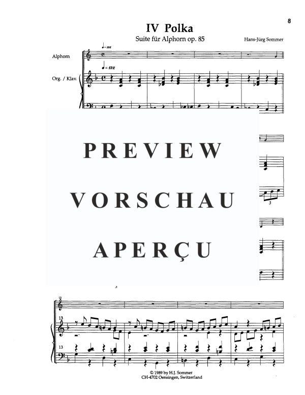 Product gallery: Page 11 of 11 Suite, Op. 85, , Alphorn In F and Piano