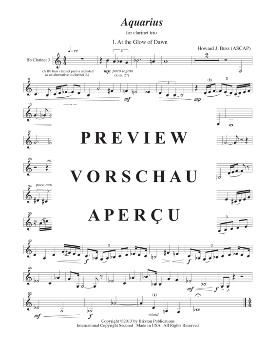 Product gallery: Page 21 of 21 Aquarius , , (3 clarinets)