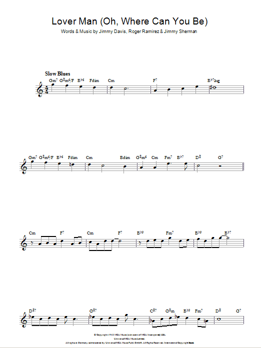 Produktbild zu: Lover Man (Oh, Where Can You Be)