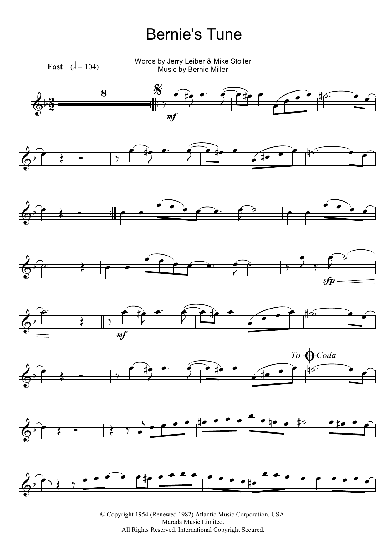Product gallery: Page 1 of 1 Bernie's Tune, Bernie Miller