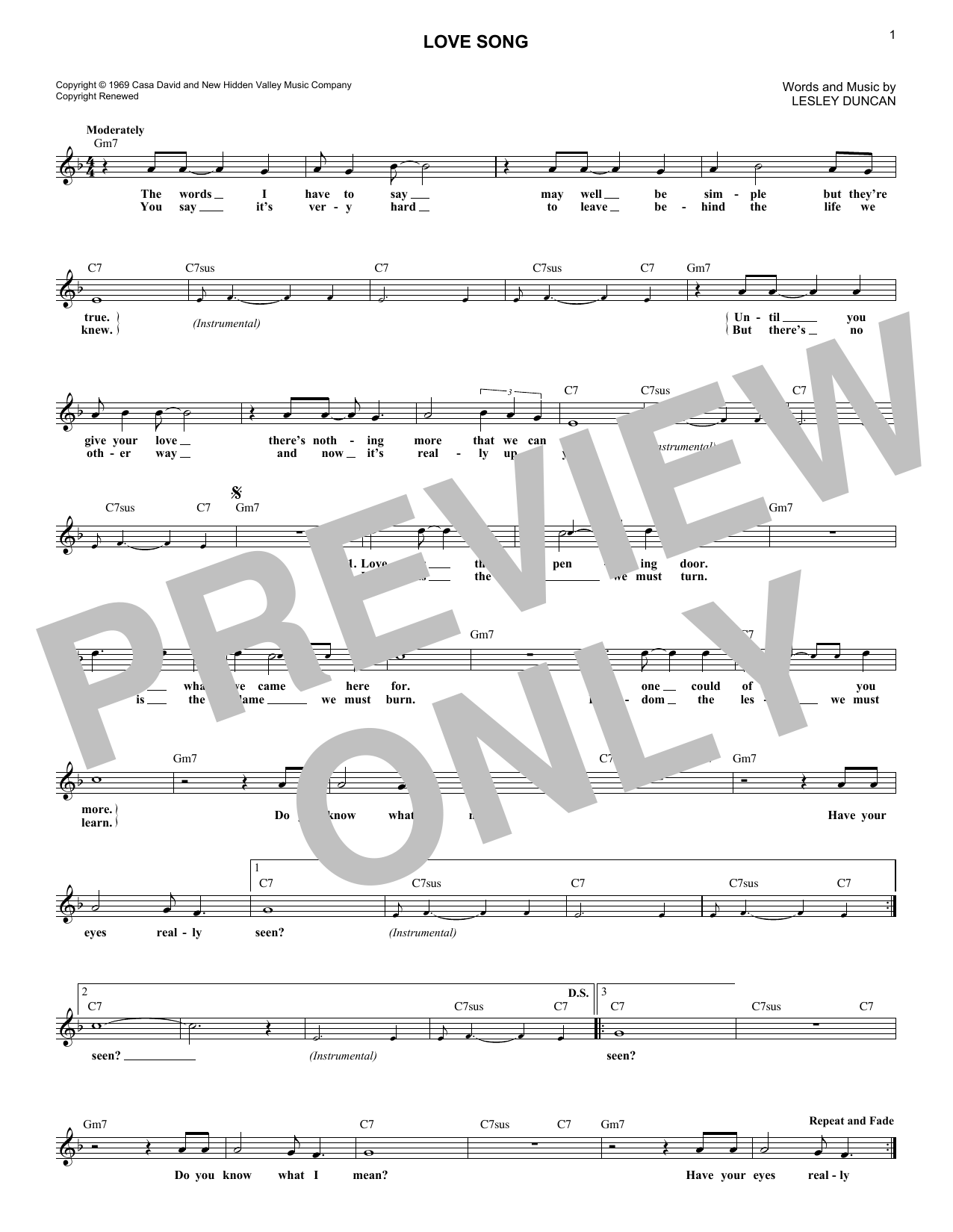 Product picture to: Love Song