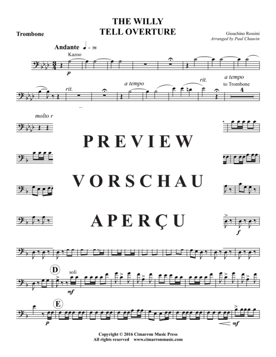 Produktgalerie: Seite 14 von 17 Wilhelm Tell Ouvertüre , , (Blechbläserquintett)