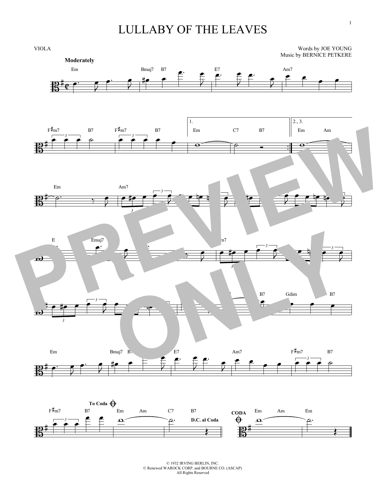 Product gallery: Page 1 of 1 Lullaby Of The Leaves, Bernice Petkere