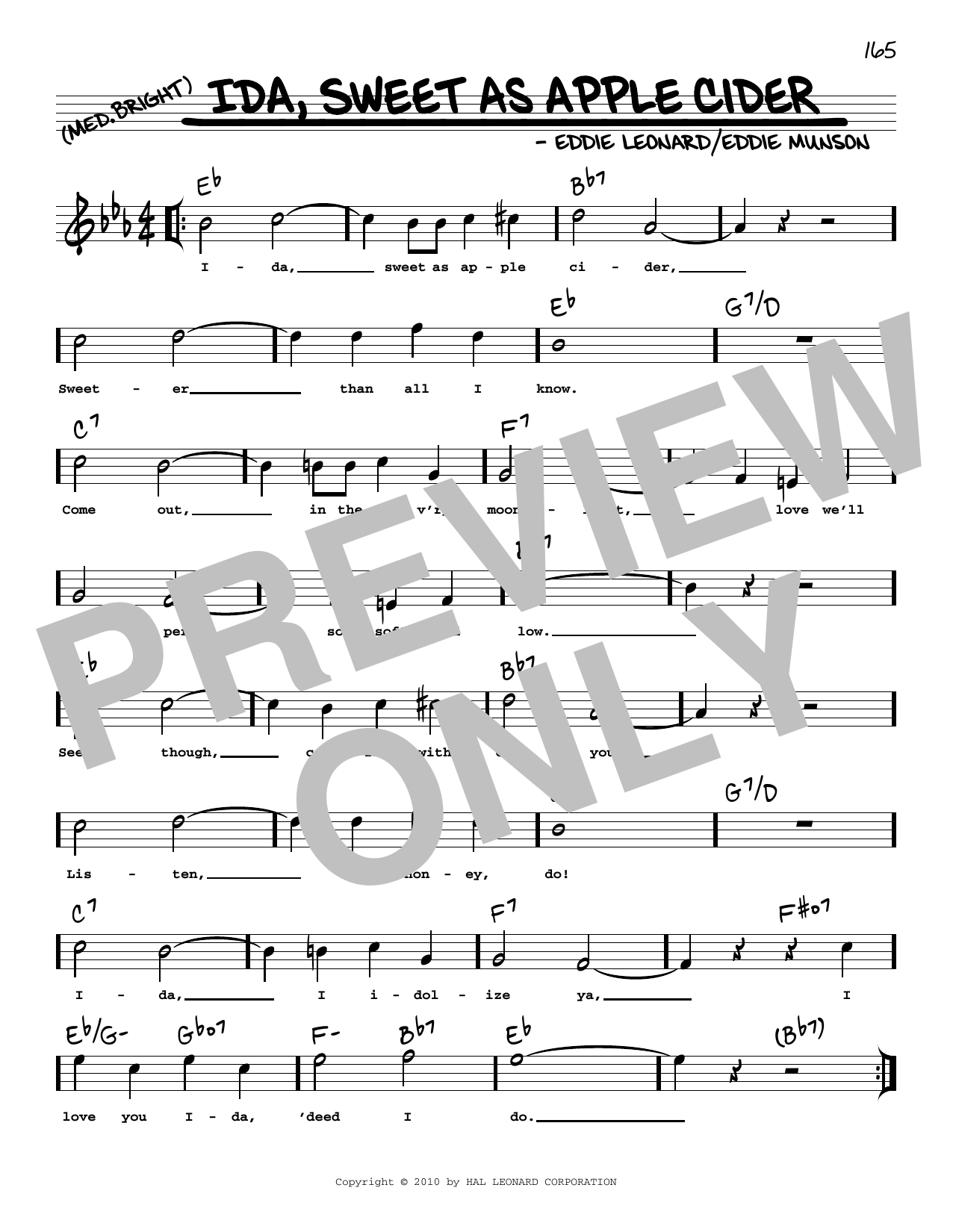Produktgalerie: Seite 1 von 1 Ida, Sweet As Apple Cider (arr. Robert Rawlins), Eddie Cantor