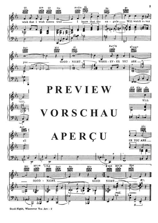 Produktgalerie: Seite 4 von 8 Good Night, Whereever You Are , Popular Standard, Klavier und Gesang