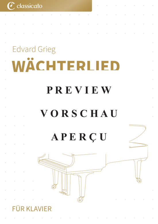 Product gallery: Page 2 of 6 Wächterlied - Nr. 3 aus Lyrische Stücke, Buch 1, op. 12 , , Piano Solo