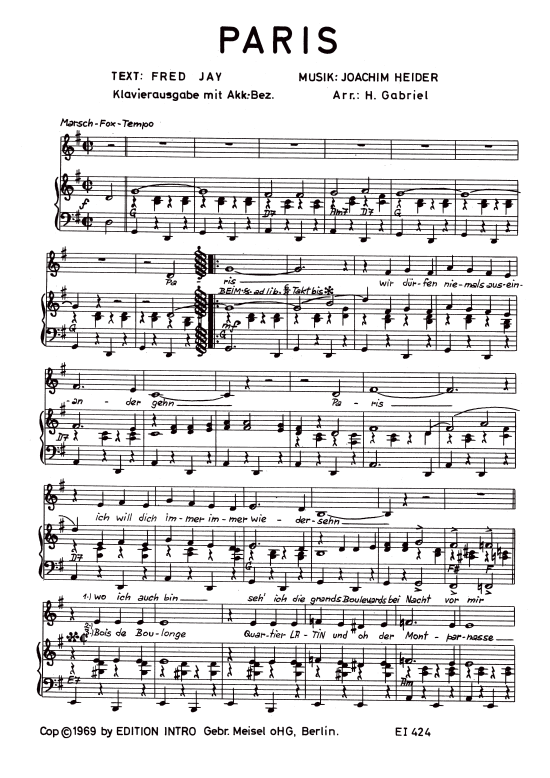 Produktbild zu: ParisMarianne Rosenberg