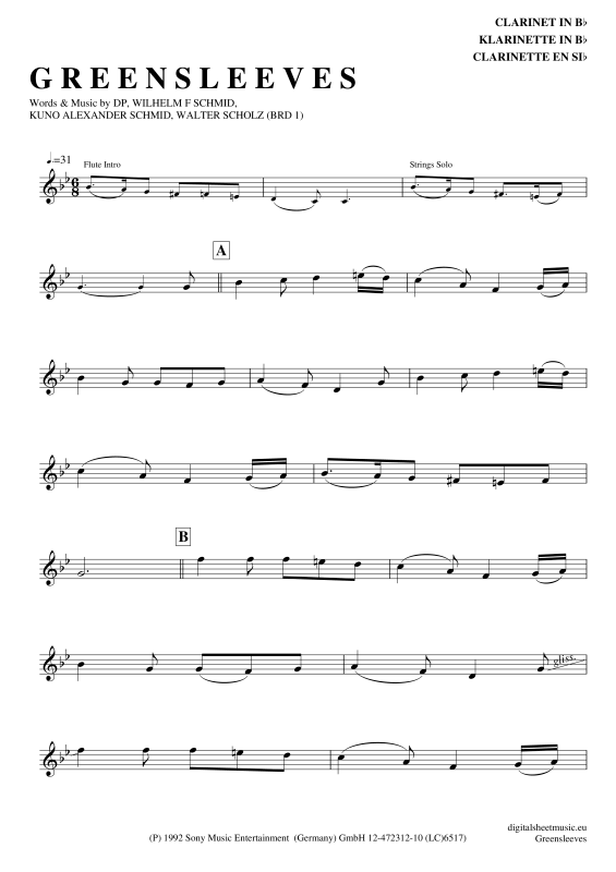 Product picture to: GreensleevesEdward Simoni