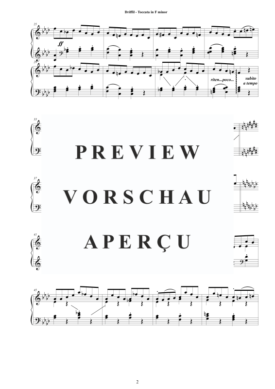 Produktgalerie: Seite 3 von 9 Toccata in F Minor, , Cembalo Solo