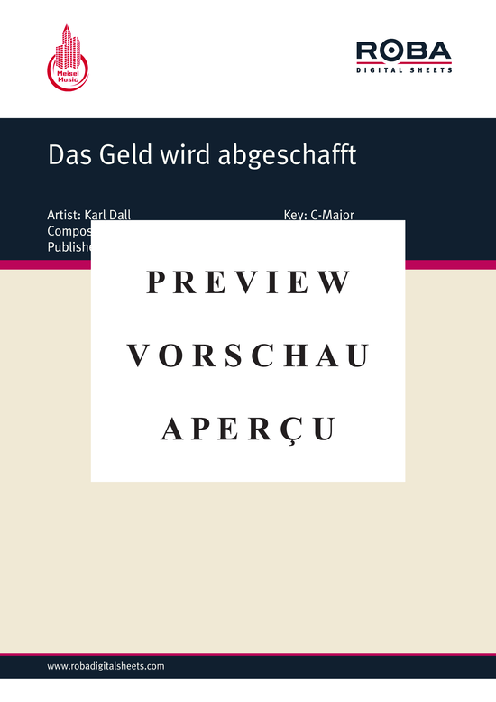 Produktgalerie: Seite 2 von 4 Das Geld wird abgeschafft, Dall, 	Karl, Klavier und Gesang